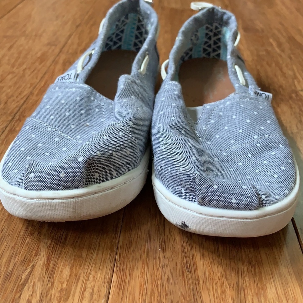 TOMS Girls Cinch Closure Canvas Slip-on sz Y3.5 - Picture 5 of 6